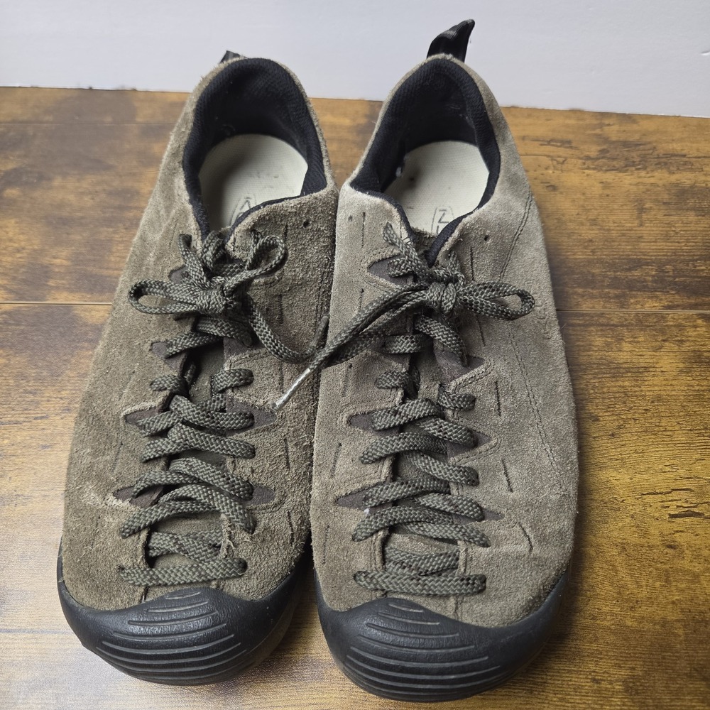 KEEN Mens 10.5 Olive Green Suede Trailhead Low Hiking Shoes Style 1100 EU 44